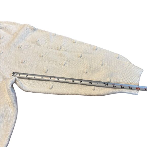 NEW Levi’s Cropped Balloon Sleeve White Crew Neck Sweater- Size XXL - Picture 4 of 7